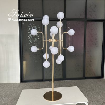Saixin Custom Wedding LED Light Ball Lamp Διακόσμηση Μεταλλικού Γάμου Κεντρικό Σταθμό