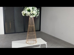 Ζεστή πώληση νυφικό κεντρικό κομμάτι χρυσό μεταλλικό ανθοστάσιο