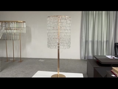 Νέο κεντρικό κομμάτι γάμου χρυσός κερατοφύλακας ανθοστάσιο με κρυστάλλινες αλυσίδες